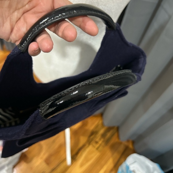 Kate Spade Navy Wool Purse with Bow Detail - Picture 4 of 11